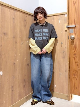 「GLOBAL WORK（グローバルワーク）のアイテム」を使った、ナスちゃんさん（レディース・152cm）の春コーディネート