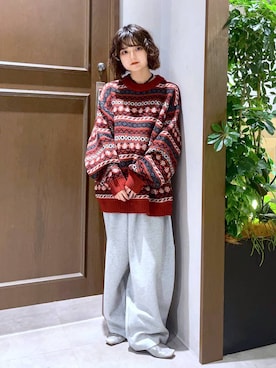 「アイテム（スウェットパンツ）」を使った、nasuumy10さん（レディース・151cm・20代）の秋コーディネート