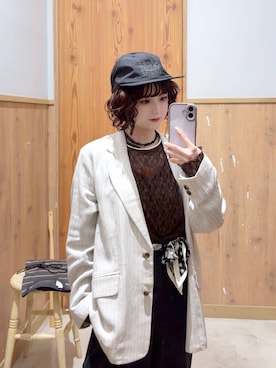 「GLOBAL WORK（グローバルワーク）のアイテム（ジャケット/アウター）」を使った、ナスちゃんさん（レディース・152cm）の春コーディネート