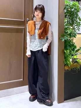 「アイテム（アイライナー）」を使った、nasuumy10さん（レディース・151cm）の秋コーディネート