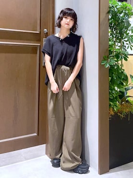 「アイテム（ベスト）」を使った、nasuumy10さん（レディース・151cm・20代）の夏コーディネート