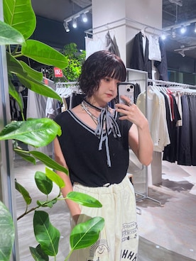 「アイテム（チノパンツ）」を使った、nasuumy10さん（レディース・151cm）の夏コーディネート