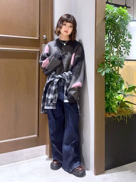 「RAGEBLUE（レイジブルー）のアイテム（Tシャツ/カットソー）」を使った、nasuumy10さん（レディース・151cm）の秋コーディネート