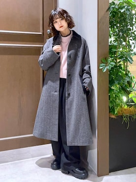 「アイテム（ステンカラーコート）」を使った、nasuumy10さん（レディース・151cm）の秋コーディネート