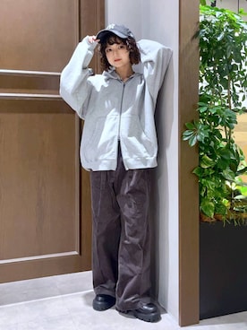 「RAGEBLUE（レイジブルー）のアイテム（パーカー）」を使った、nasuumy10さん（レディース・151cm）の秋コーディネート