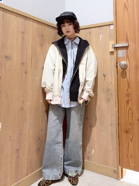 「GLOBAL WORK（グローバルワーク）のアイテム（ブルゾン）」を使った、ナスちゃんさん（レディース・152cm）の春コーディネート