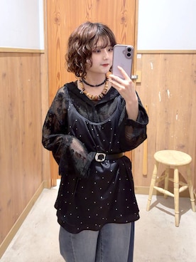 「GLOBAL WORK（グローバルワーク）のGOODデニムバレルパンツ/600980（デニムパンツ、ブルー系）」を使った、ナスちゃんさん（レディース・152cm）の春コーディネート