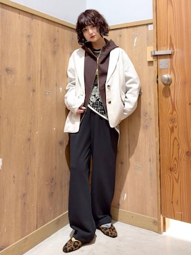 「GLOBAL WORK（グローバルワーク）のアイテム（ジャケット/アウター）」を使った、ナスちゃんさん（レディース・152cm）の春コーディネート