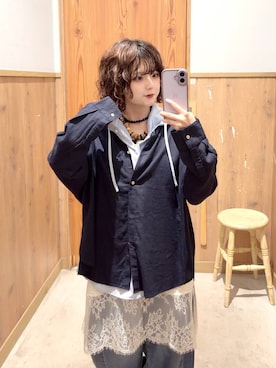 「GLOBAL WORK（グローバルワーク）のGOODデニムバレルパンツ/600980（デニムパンツ、ブルー系）」を使った、ナスちゃんさん（レディース・152cm）の春コーディネート