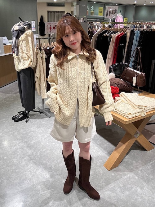 セール】ケーブルハイゲージZIPカーディガン 588922（カーディガン