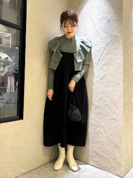「アイテム（ワンピース/ドレス）」を使った、あやさん（レディース・162cm・20代）の秋コーディネート