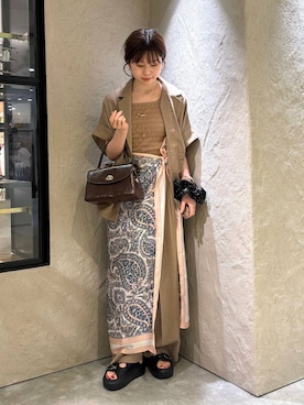 「LOWRYS FARM（ローリーズファーム）のアイテム（ジャケット/アウター）」を使った、あやさん（レディース・162cm）の夏コーディネート