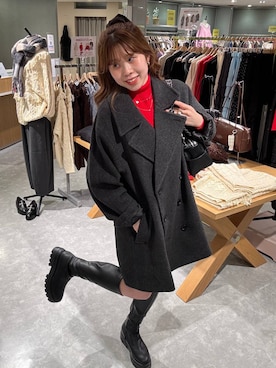 「アイテム（ピーコート）」を使った、あやさん（レディース・162cm・20代）の秋コーディネート