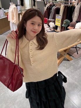 「アイテム（モカシン/デッキシューズ）」を使った、あやさん（レディース・162cm）の秋コーディネート