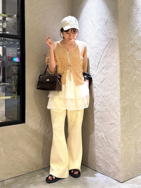 「アイテム（ボストンバッグ）」を使った、あやさん（レディース・162cm・20代）の夏コーディネート