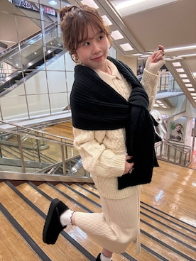 「LOWRYS FARM（ローリーズファーム）のアイテム（ワンピース）」を使った、あやさん（レディース・162cm）の秋コーディネート