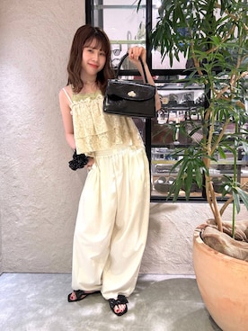 「アイテム（シュシュ）」を使った、あやさん（レディース・162cm・20代）の夏コーディネート