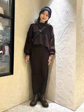 「アイテム（ワンピース/ドレス）」を使った、あやさん（レディース・162cm・20代）の秋コーディネート