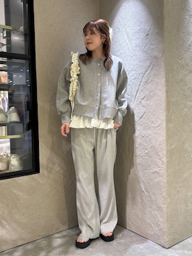「アイテム（タンクトップ）」を使った、あやさん（レディース・162cm）の秋コーディネート