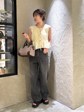 「アイテム（キャミソール）」を使った、あやさん（レディース・162cm）の夏コーディネート