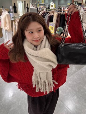 「アイテム（ストール/ショール）」を使った、あやさん（レディース・162cm・20代）の秋コーディネート