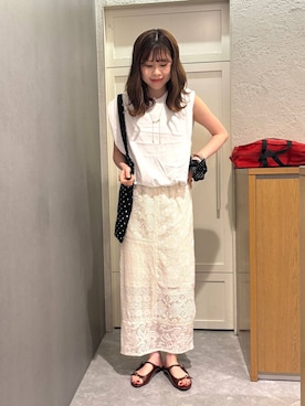 「アイテム（シュシュ）」を使った、あやさん（レディース・162cm・20代）の夏コーディネート