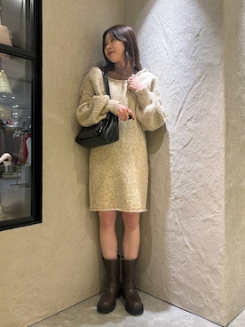 「アイテム（ワンピース/ドレス）」を使った、あやさん（レディース・162cm・20代）の秋コーディネート