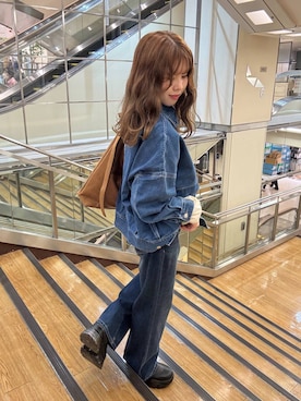 「LOWRYS FARM（ローリーズファーム）のアイテム（デニムジャケット）」を使った、あやさん（レディース・162cm）の秋コーディネート