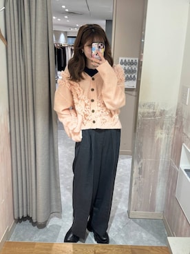 「アイテム（カーディガン/ボレロ）」を使った、あやさん（レディース・162cm・20代）の冬コーディネート