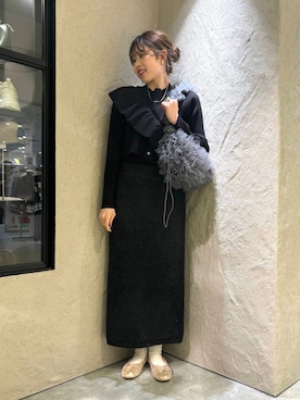 「アイテム（バレエシューズ）」を使った、あやさん（レディース・162cm）の秋コーディネート