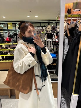 「アイテム（ダッフルコート）」を使った、あやさん（レディース・162cm）の冬コーディネート