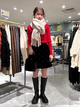 「クリスマスネイル」｜あやさん（レディース・162cm）の冬コーディネート