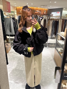 「アイテム（シュシュ）」を使った、あやさん（レディース・162cm・20代）の秋コーディネート