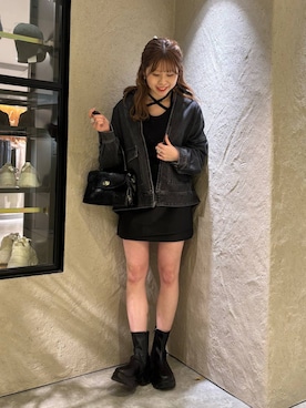 「LOWRYS FARM（ローリーズファーム）のアイテム（デニムジャケット）」を使った、あやさん（レディース・162cm）の秋コーディネート