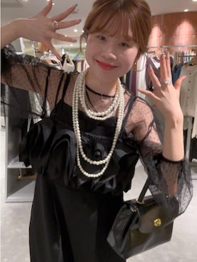 「アイテム（バレッタ/ヘアクリップ）」を使った、あやさん（レディース・162cm）の秋コーディネート