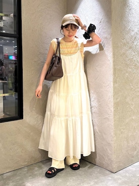 「アイテム（ボストンバッグ）」を使った、あやさん（レディース・162cm・20代）の夏コーディネート