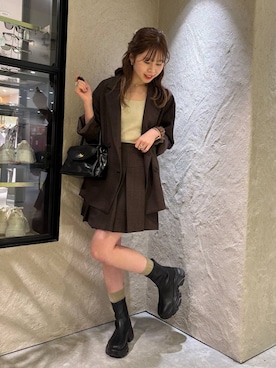 「アイテム（ボストンバッグ）」を使った、あやさん（レディース・162cm・20代）の秋コーディネート