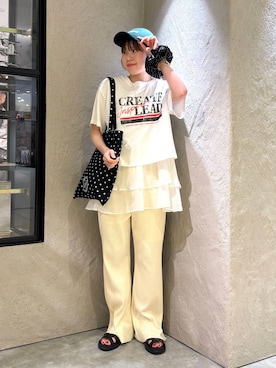 「アイテム（シュシュ）」を使った、あやさん（レディース・162cm・20代）の夏コーディネート