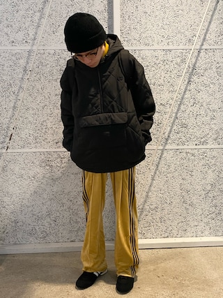 希少【adidas Originals】プレミアム キルトジャケット　ブラック adidas（アディダス）の「【adidas Originals/アディダス