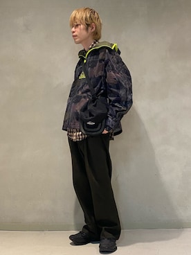 「スリーストライプス」｜「アイテム（ジャケット/アウター）」を使った、Sotaさん（メンズ・167cm）の冬コーディネート