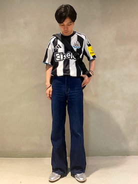 「サッカーユニフォーム」｜Sotaさん（メンズ・167cm）の夏コーディネート