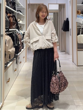 「アイテム（タンクトップ）」を使った、せこ子さん（レディース・159cm・40代）の春コーディネート
