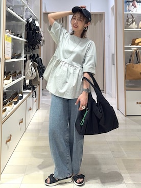 「アイテム（サンダル）」を使った、せこ子さん（レディース・159cm・30代）の夏コーディネート