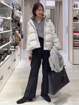 「アイテム（ダウンジャケット/コート）」を使った、せこ子さん（レディース・159cm・30代）の秋コーディネート