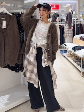 「アイテム（ネックレス）」を使った、せこ子さん（レディース・159cm・30代）の秋コーディネート