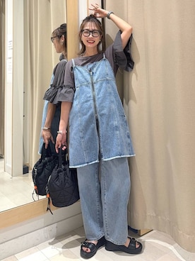 「アイテム（バッグ）」を使った、せこ子さん（レディース・159cm・30代）の夏コーディネート
