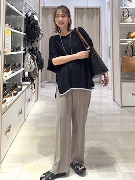 「アイテム（ニット/セーター）」を使った、せこ子さん（レディース・159cm・30代）の夏コーディネート