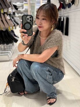 「アイテム（チャーム）」を使った、せこ子さん（レディース・159cm）の秋コーディネート