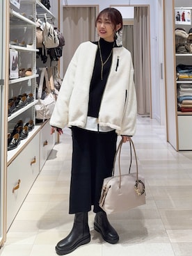 「アイテム（ネックレス）」を使った、せこ子さん（レディース・159cm・30代）の秋コーディネート