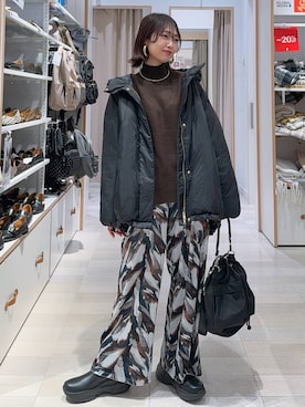 「GLOBAL WORK（グローバルワーク）のアイテム（アクセサリー）」を使った、せこ子さん（レディース・159cm）の冬コーディネート